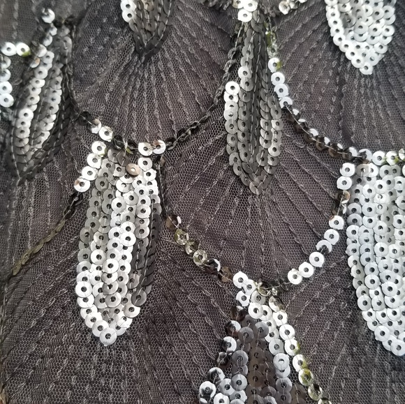 SLNY Charcoal Evening Dress - Picture 7 of 7